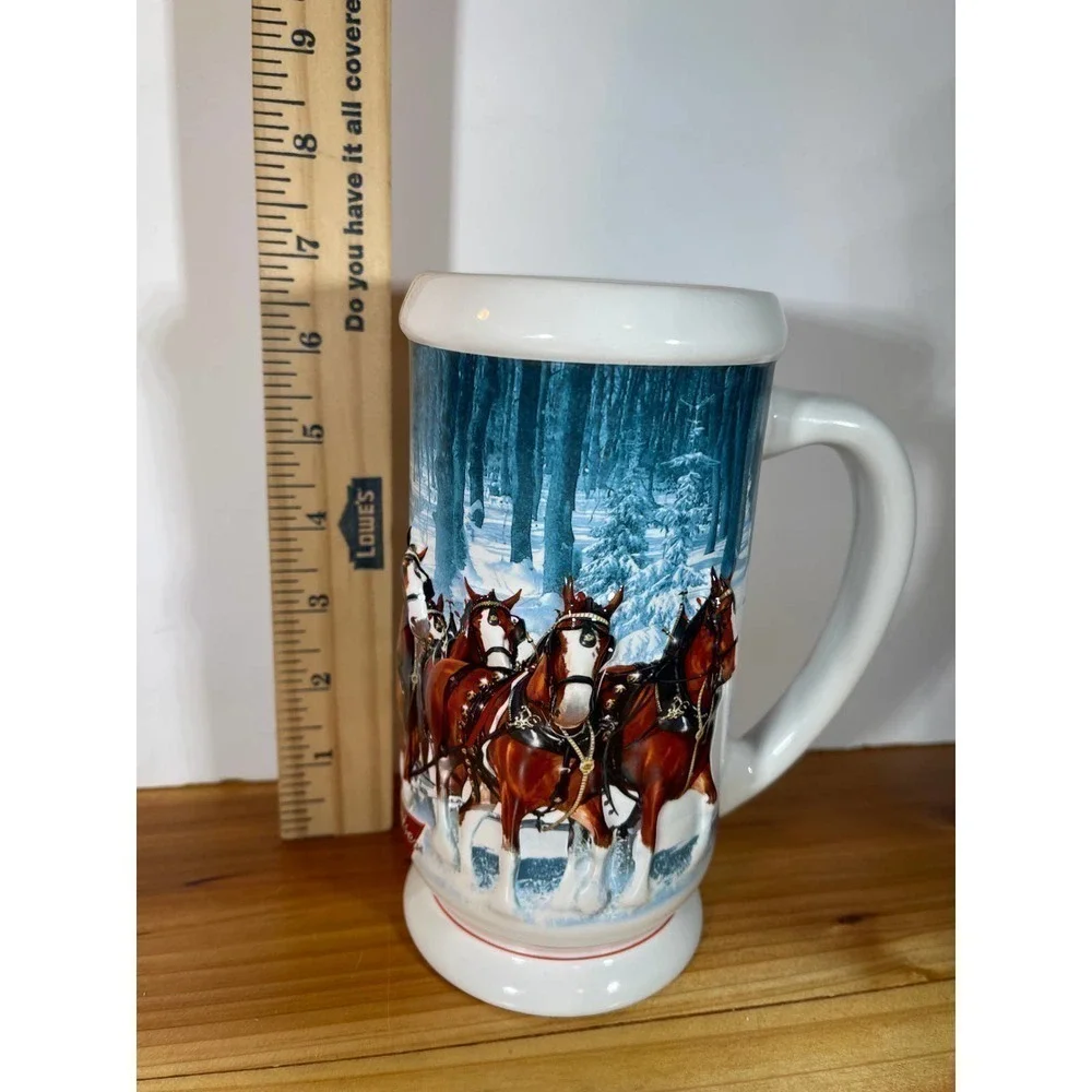 Nib 2007 Budweiser Stein Christmas Mug with Gift Box and COA Winter's Calm CS678